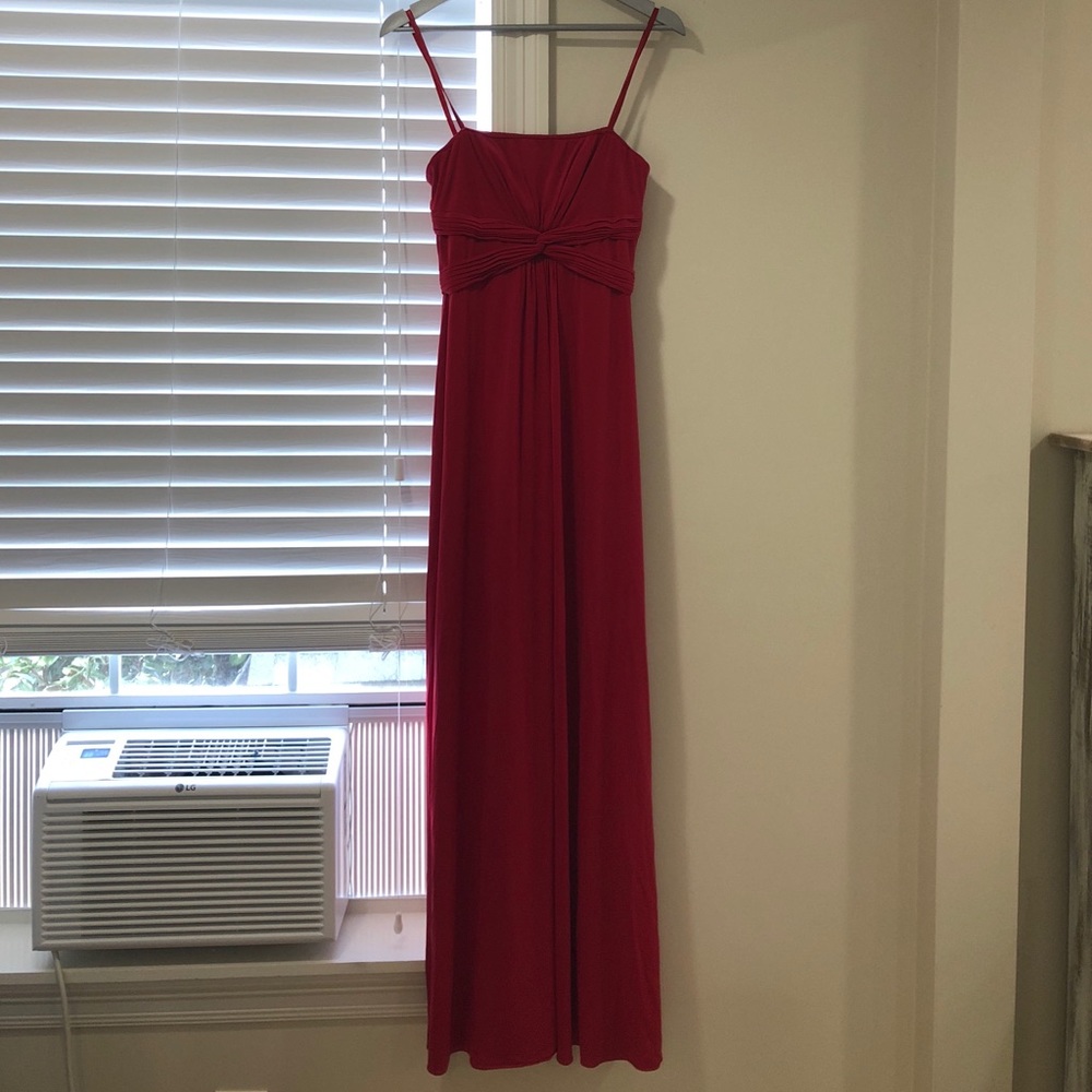 BCBG Red Strapless Gown Size Small
